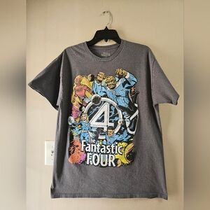 Marvel Fantastic Four Distressed Official Movie Graphic Tee - Charcoal Large